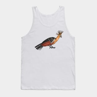 Hoatzin bird cartoon illustration. Tank Top